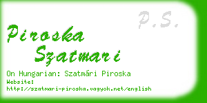 piroska szatmari business card
